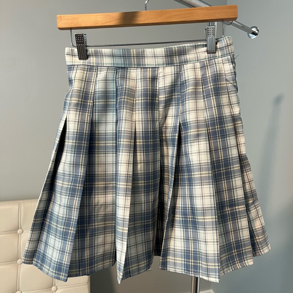 Plaid Pleated Skirt
